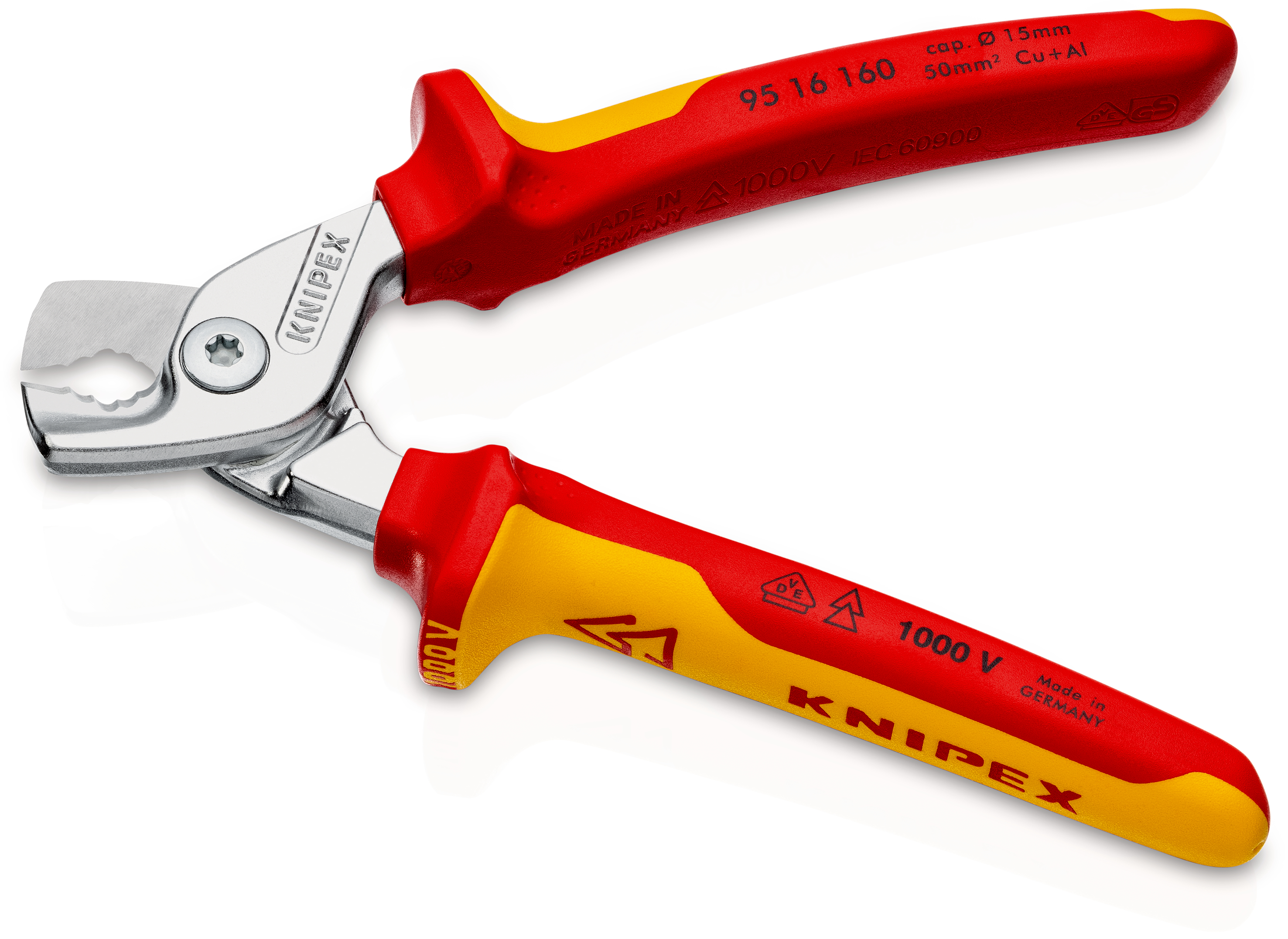 Knipex-Werk VDE Kabelschere bis D15mm/50qmm 95 16 160