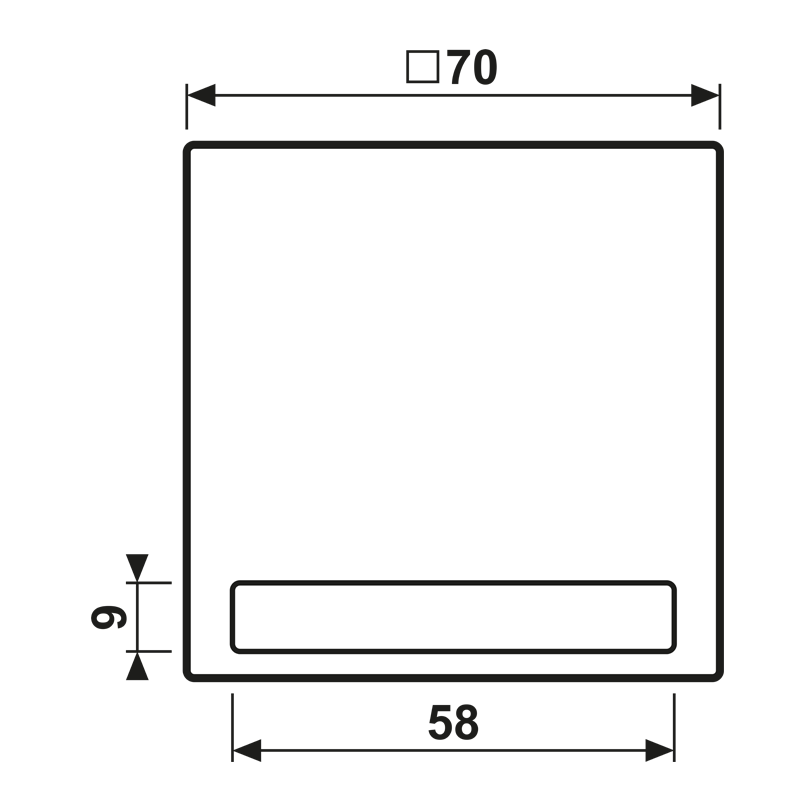 Jung Wippe Schriftfeld aws für Taster LS 990 NA WW