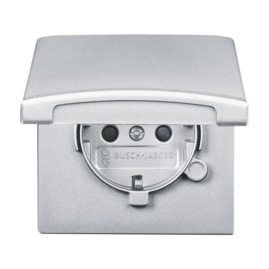 Busch-Jaeger Schuko-Steckdoseneinsatz IP44 alusilber 20 EUGKB-33-101