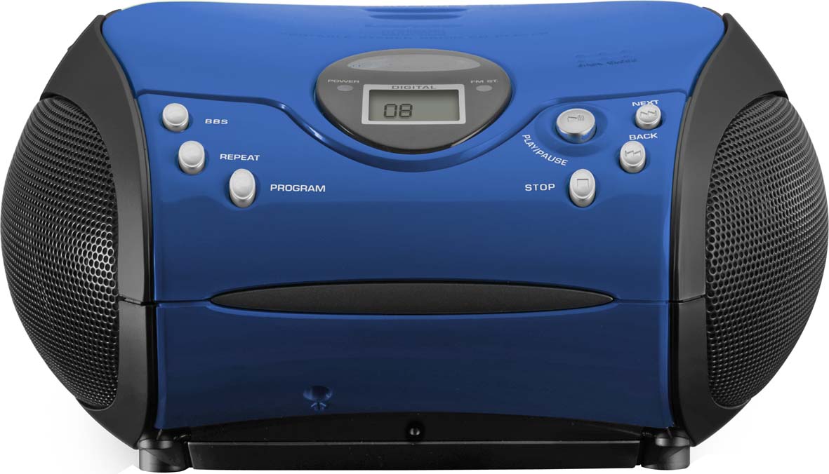 Commax UKW-Radio m.CD stereo,blau/schwarz SCD-24 blue/black