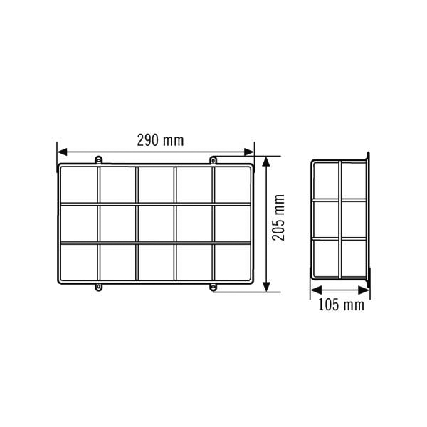 ESYLUX ESYLUX Schutzkorb für SLE 100 SLE24BASKETGUARDWALL