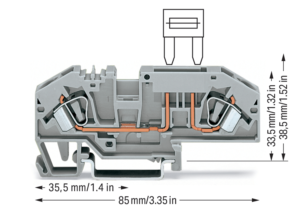 WAGO GmbH & Co. KG Sicherungsklemme 0,2-6qmm, grau 282-696