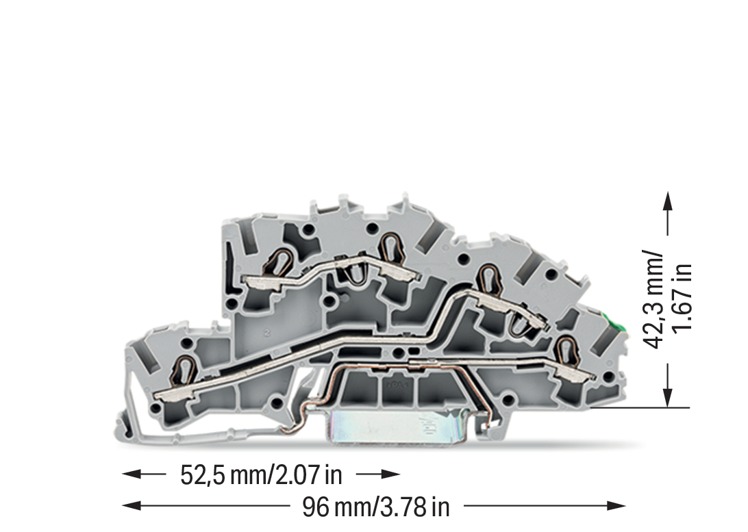 WAGO GmbH & Co. KG Installationsetagenklemme 4mm² L/L/PE grau 2003-7645 WAGO GmbH & Co. KG Installationsetagenklemme 4mm² L/L/PE grau 2003-7645