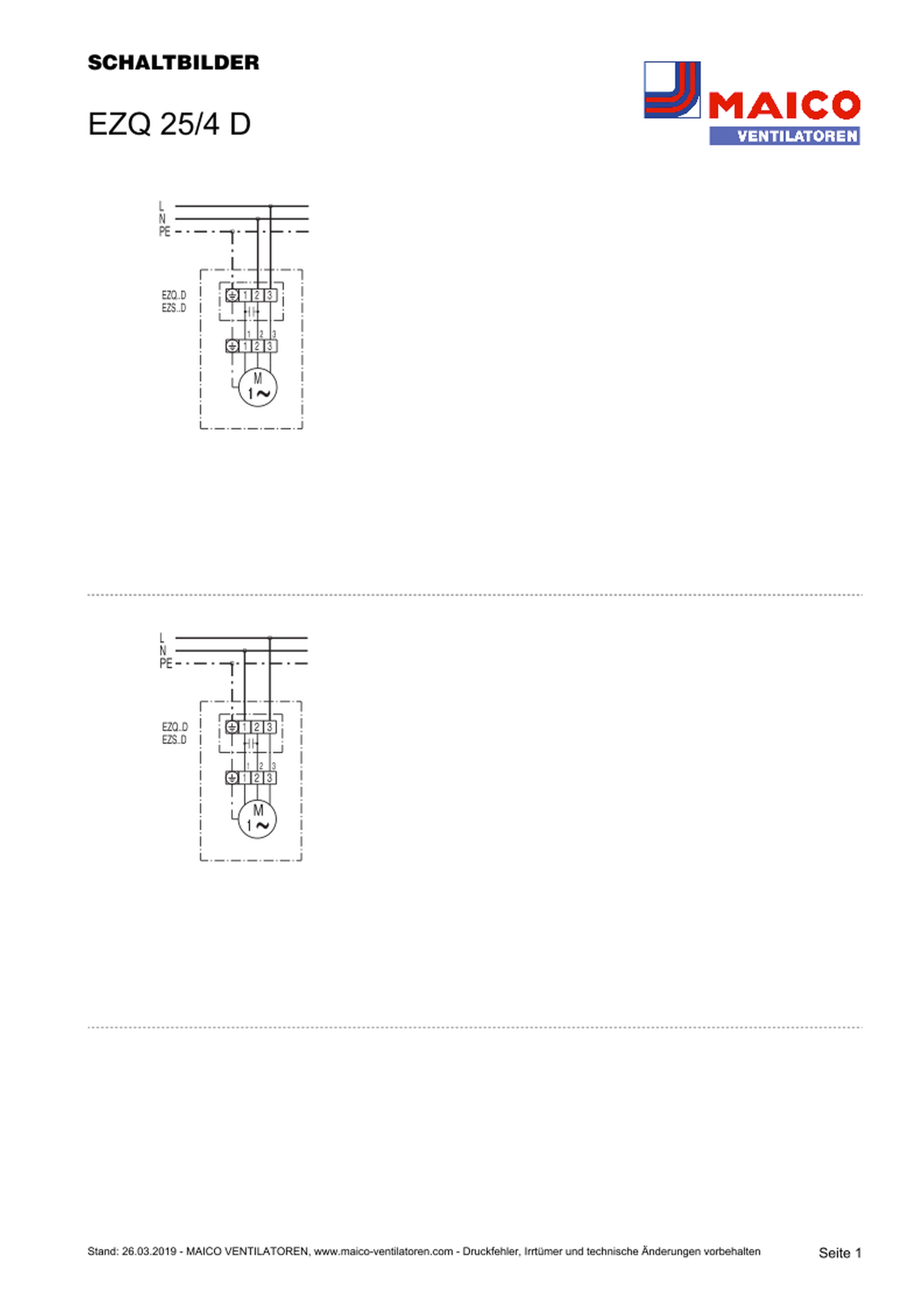 Maico Ventilator 1000cbm/h,32W,IP54 EZQ 25/4 D