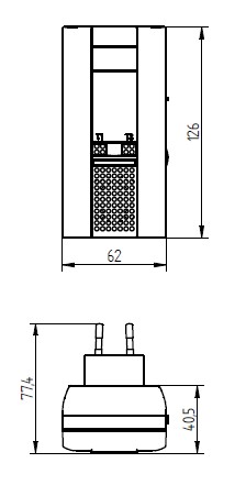 Grothe Steckdosenfunkgong Empf. 6Melodien/Blitzl.,ws MISTRAL 400E