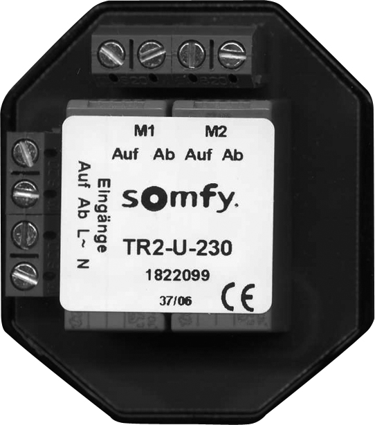 Somfy Trennrelais Up f. zwei Antriebe TR2-U-230