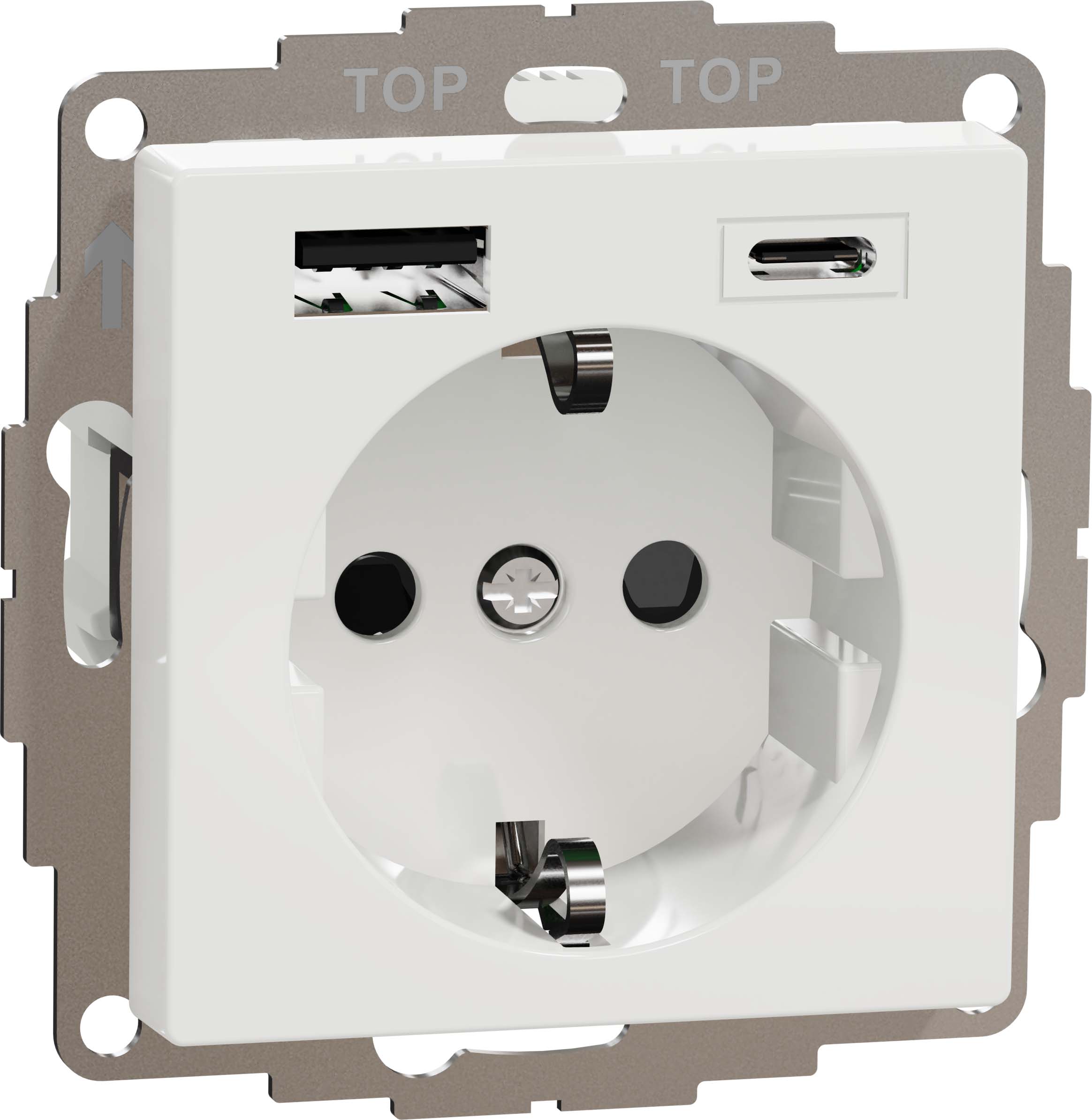 Elso Steckdose mit BRS und USB TypA+C 3ATPb Joy rws ELG365354