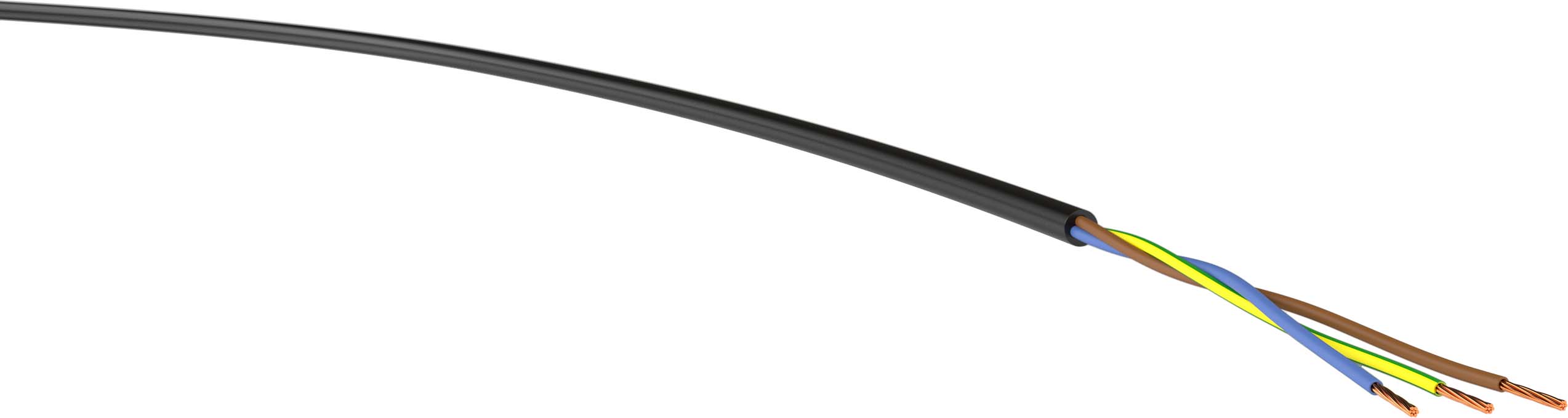 Diverse H05VV-F 3G1,0 sw Eca Ri100 PVC-Schlauchleitung H05VV-F 3G1,0 sw Eca