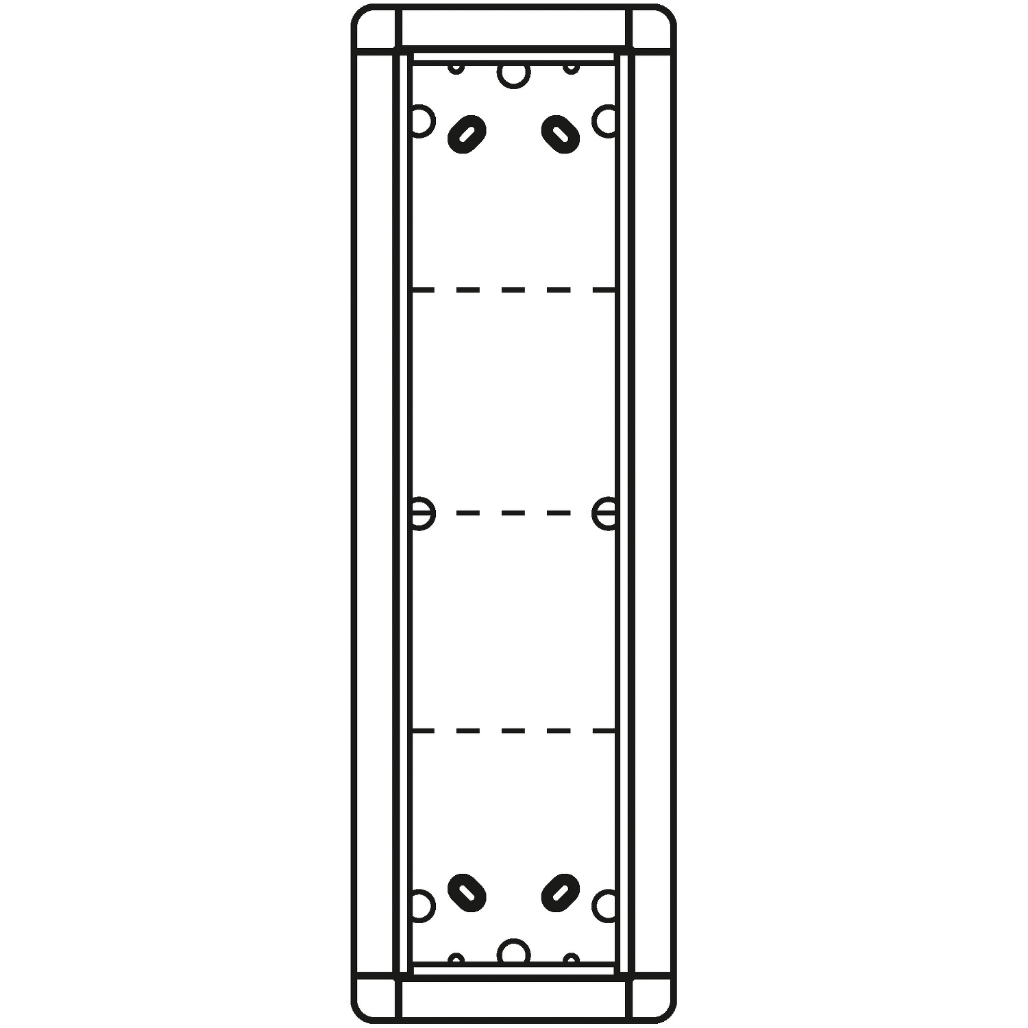 Ritto Portier AP-Rahmen ws 4-fach, 133x423mm 1883470
