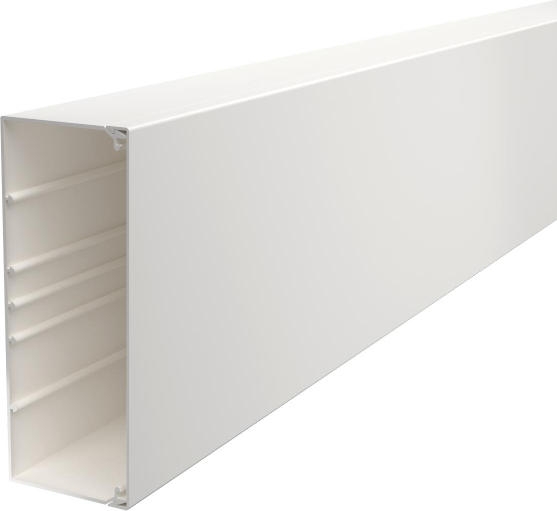 2 M OBO Bettermann Vertr Wand+Deckenkanal m.Obert. 80x210mm,PVC WDK80210RW