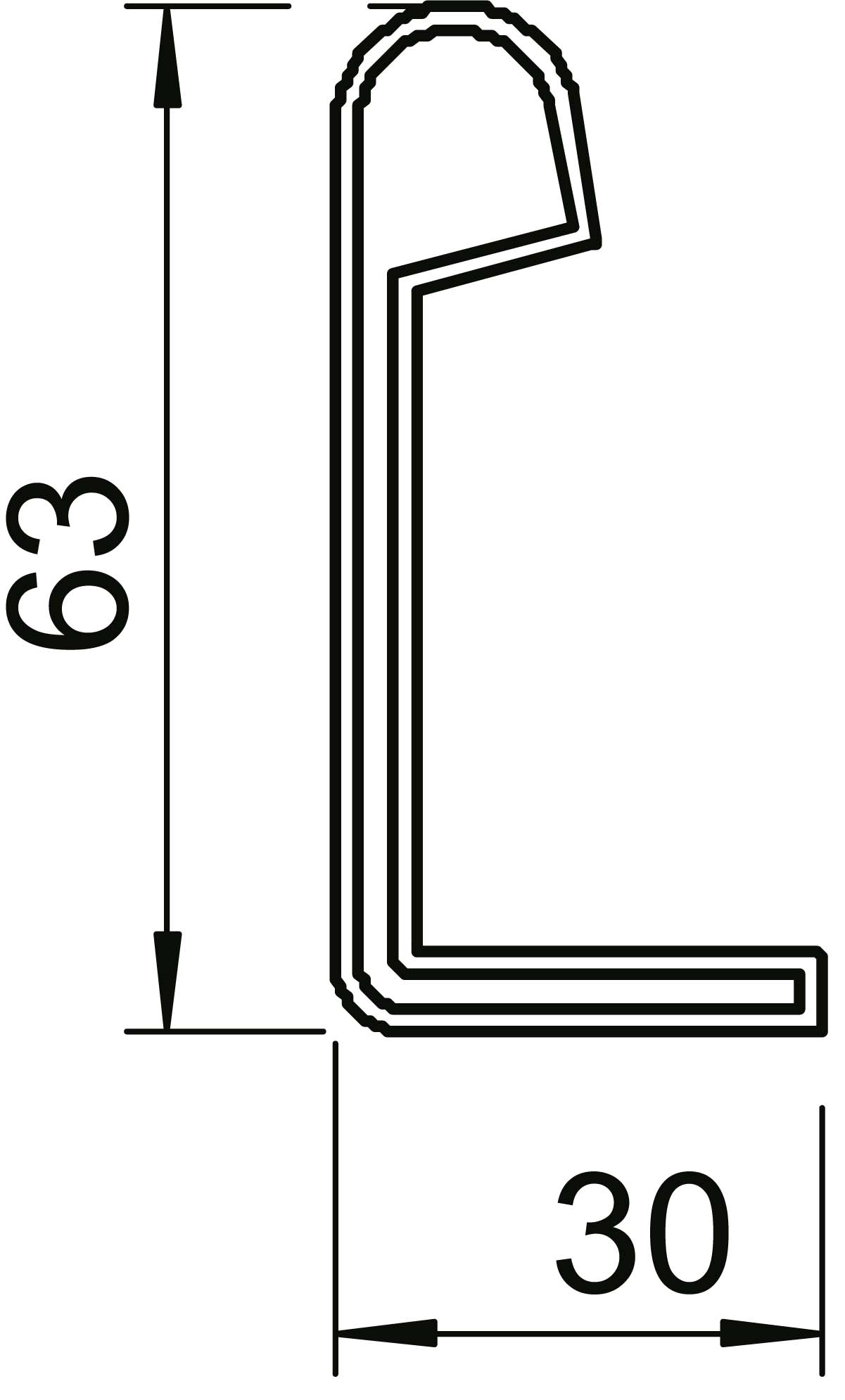 OBO Bettermann Vertr Schutzkappe für Kabelleiter SKH 60 OR (VE2)