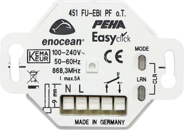 Peha Funk Empfänger 1 Kanal UP, pot.frei Kontakt D 451 FU-EBI PF O.T.