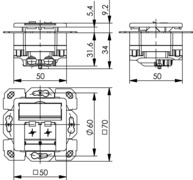 Telegärtner Anschlussdose aws AMJ45 8/8Cat5e/UP50 100022940