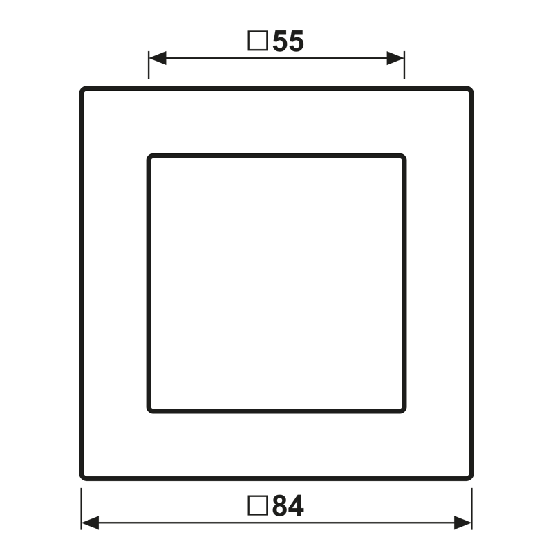 Jung Glasrahmen 1fach champ waage-/senkrecht AC 581 GL CH