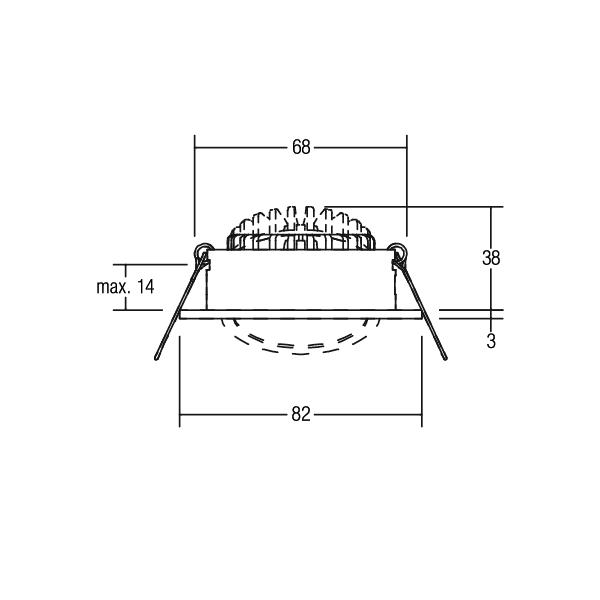 Brumberg Leuchten LED-Einbaustrahler  230V d2w,dim. Ph. 39461073