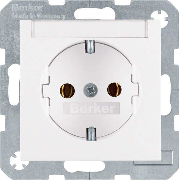 Berker Schuko-Steckdose pws + Beschriftungsfeld 47501909