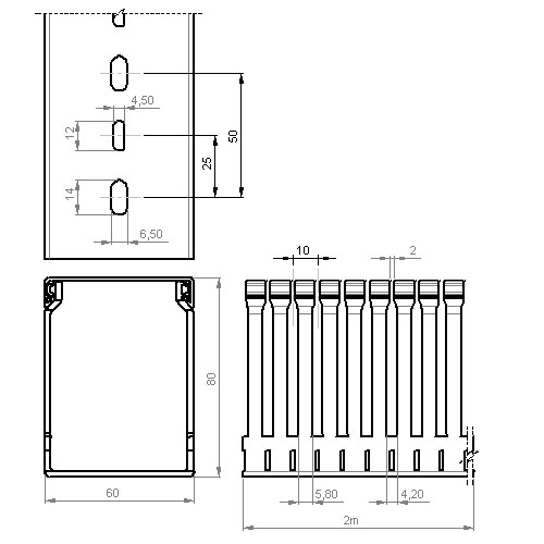 Unex Verdrahtungskanal gr RAL7030 80x60 80.60.77