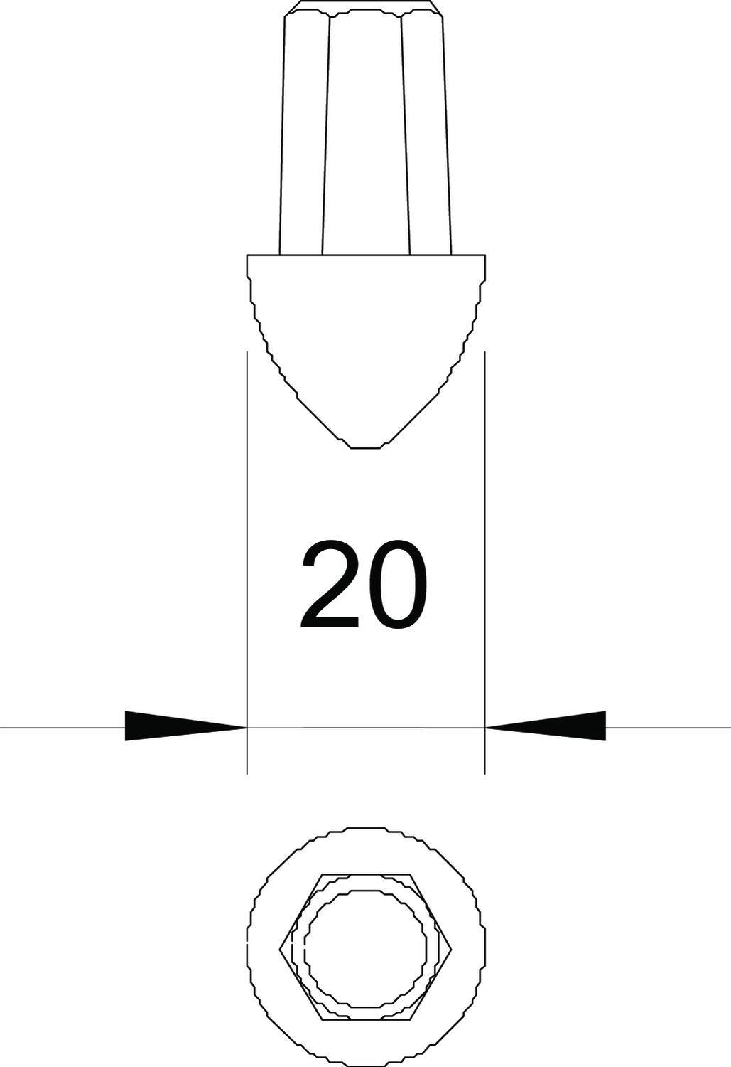 OBO Bettermann Vertr Erderspitze 20mm 1819 20