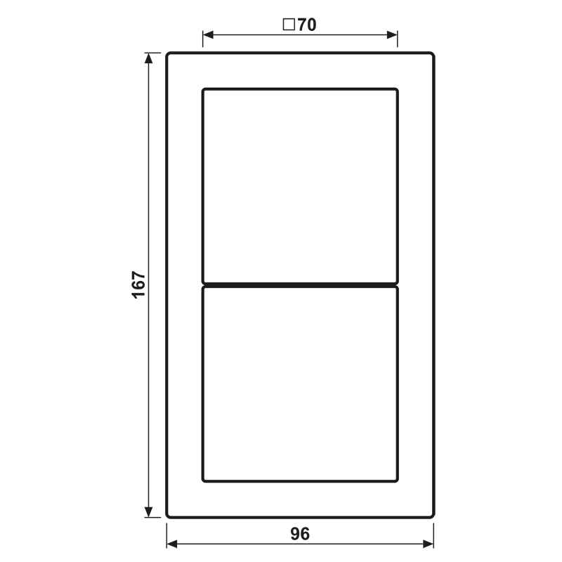 Jung Rahmen 2-fach eds waage/senkrecht ESD 2982