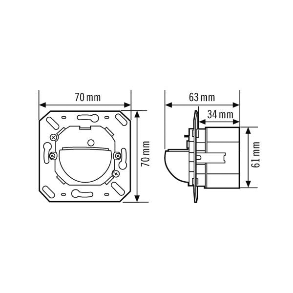 ESYLUX Wandpräsenzmelder 180 Grad MD/PD 180 Slave