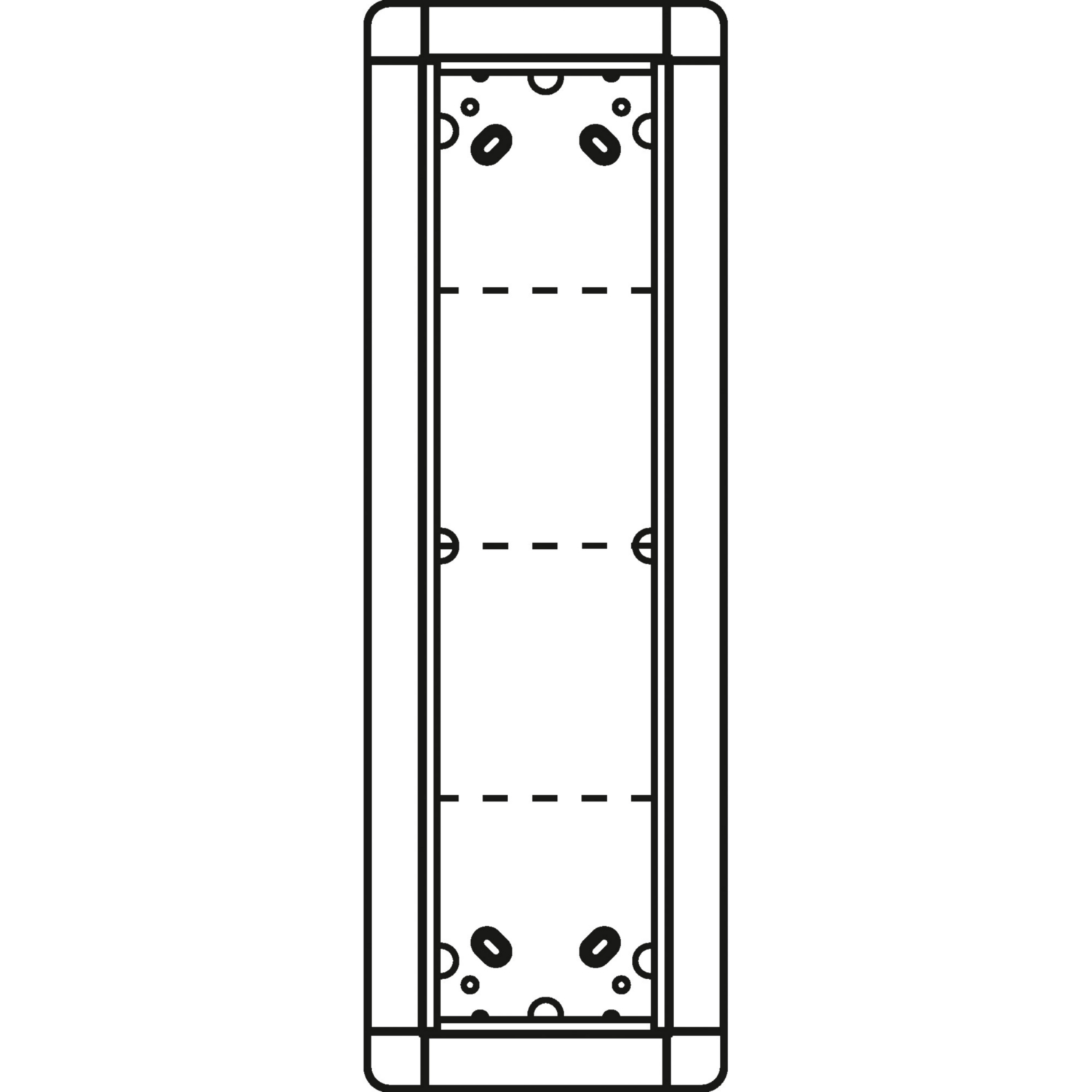 Ritto Portier UP-Rahmen ws 4-fach, 141x431mm 1881470
