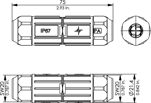 Telegärtner Kabelverbinder IP67 VM-Pro 8-8 Cl.FA 100007547