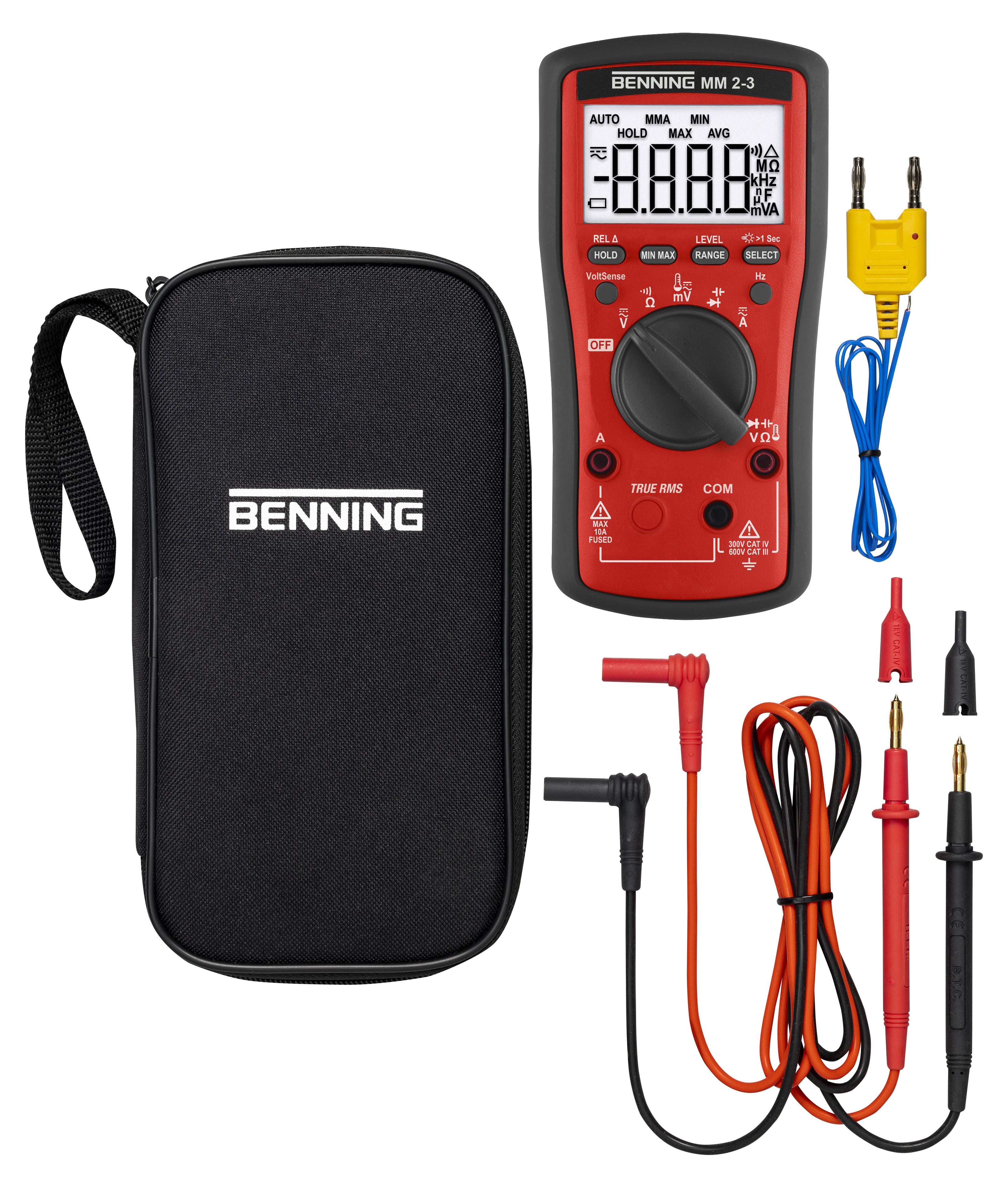 Benning Trms Digital-Multimeter 1000V AC/DC MM 2-3