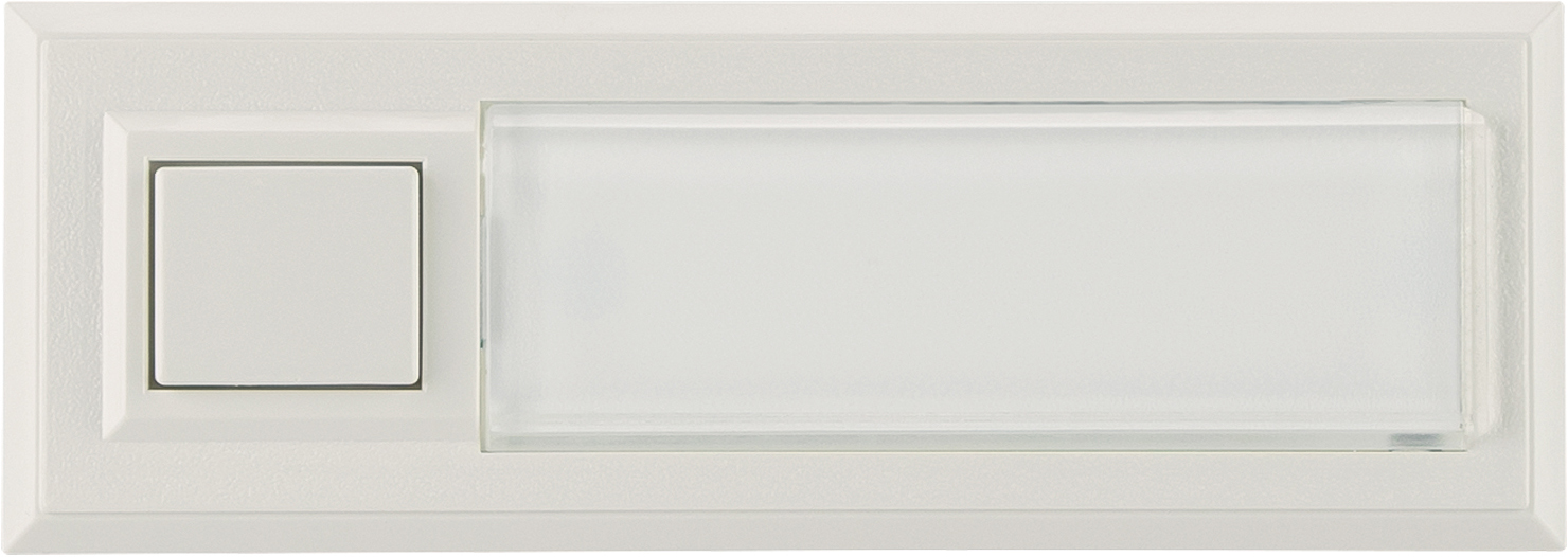 Grothe Klingeltaster AP 1fach 32x90x18mm,ws,bel. ETA 2132A
