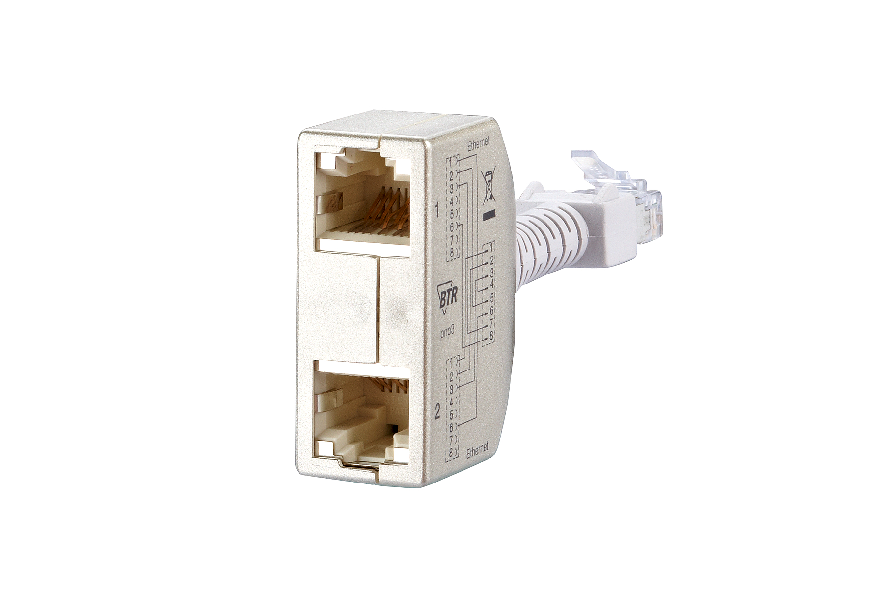 Metz Connect Cable-sharing-Adapter Ethernet/Ethernet 130548-03-E Set