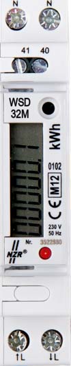 NZR Wechselstromzähler 1x230 V, 5(25)A EcoCount WSD 32M