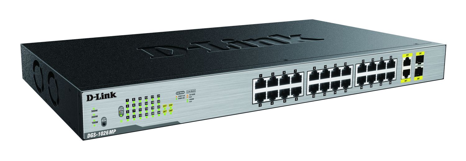 DLink Deutschland 26-Port Gigabit Switch Layer2 PoE DGS-1026MP
