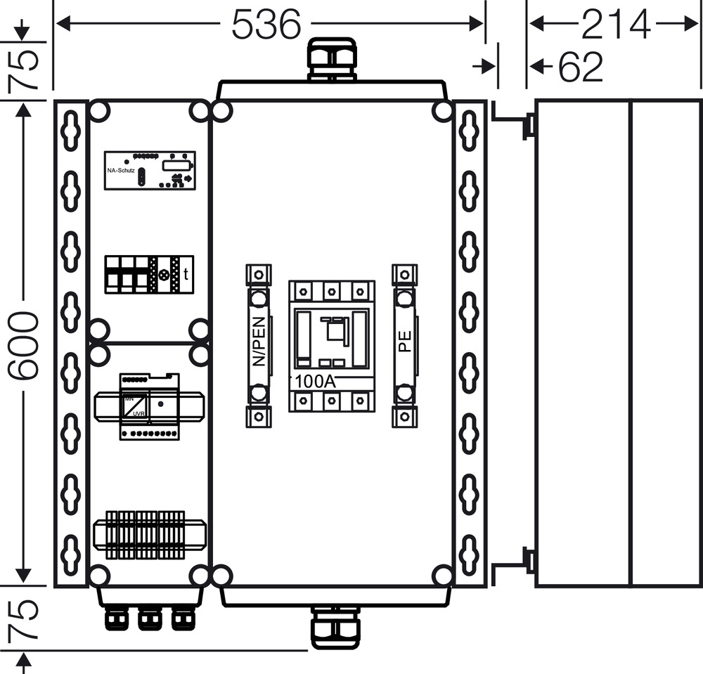 Hensel PV-Freischaltstelle 70kVA, 3-p. m.LS+NA Mi AE 3223