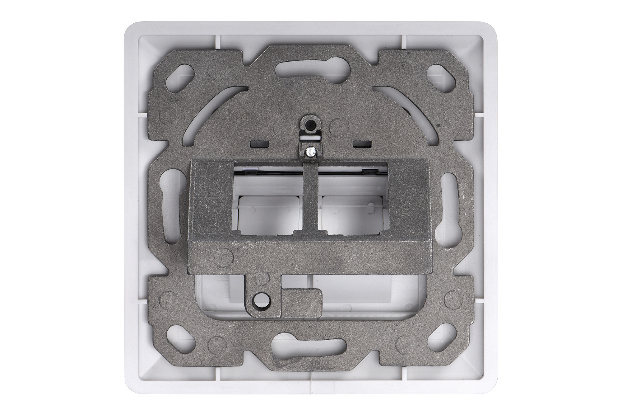 Assmann Electr. Zentralplatte 2-fach 80x80, RAL9010, RJ45 DN-93801-1