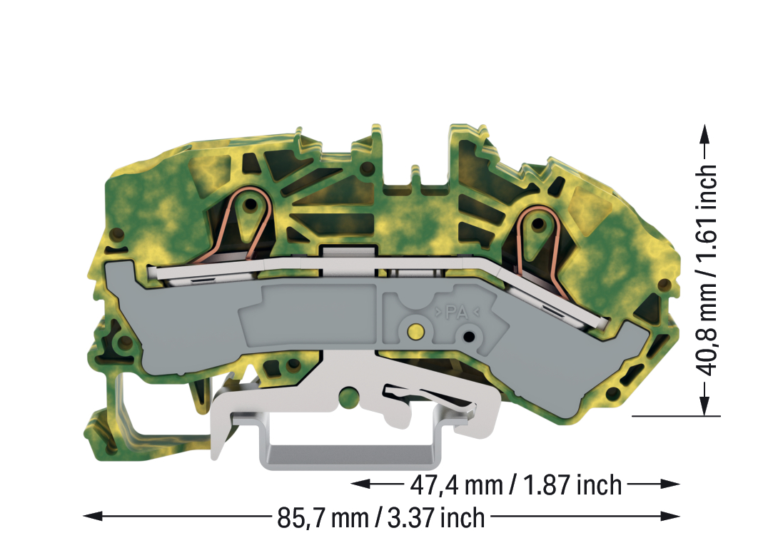 WAGO GmbH & Co. KG Schutzleiterklemme 16qmm gr-ge 2016-7607