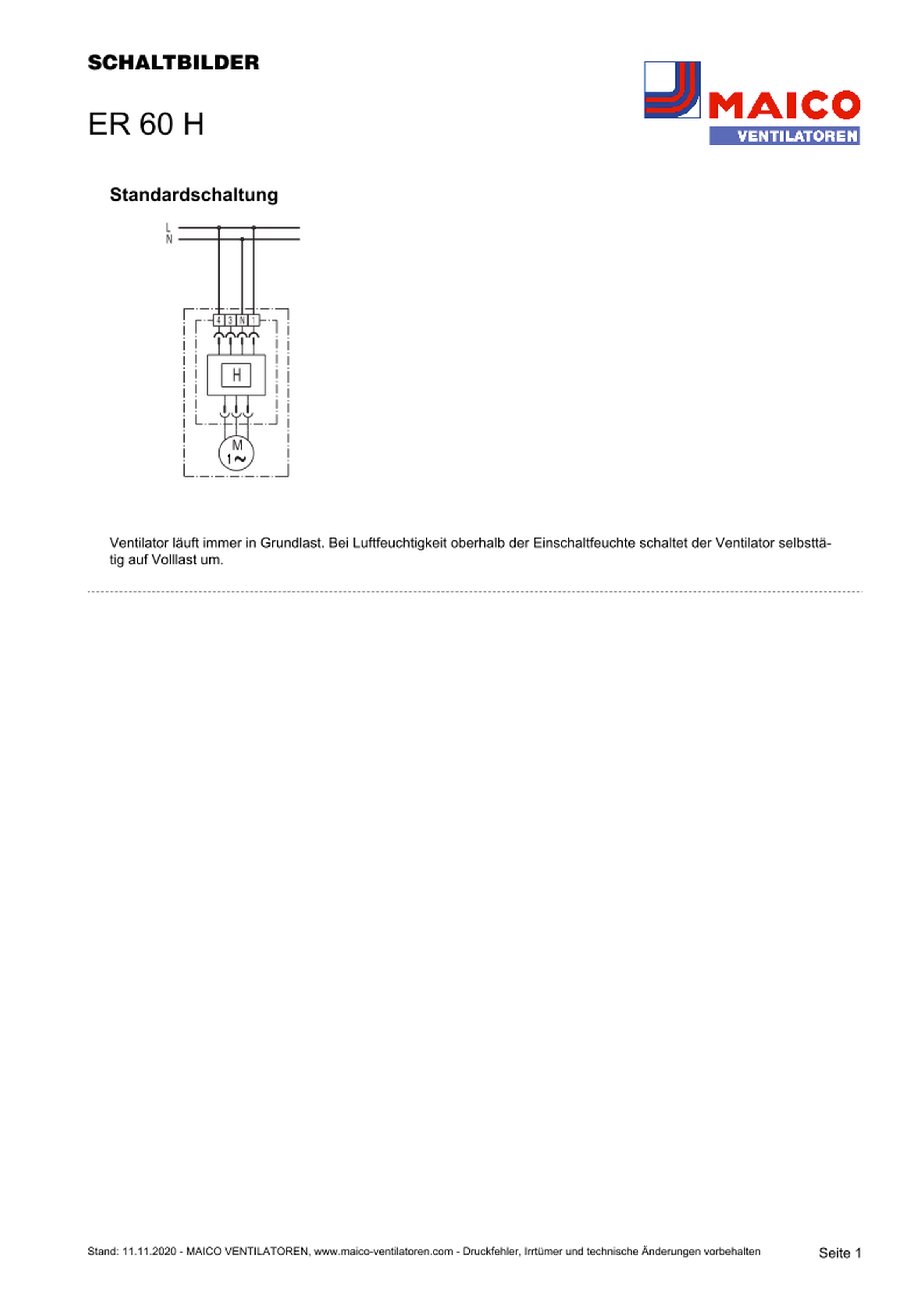 Maico Ventilator  ER 60 H