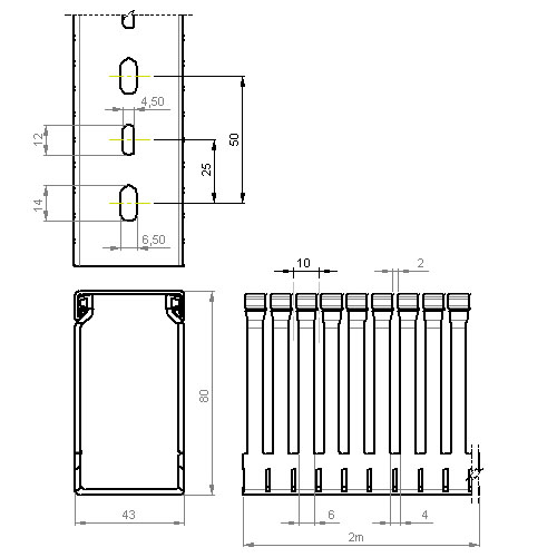 Unex Verdrahtungskanal lgr RAL7035 80x40 80.40.88