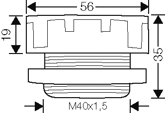 Hensel Druckausgleichselement M 40 IP 54, grau BM 40G