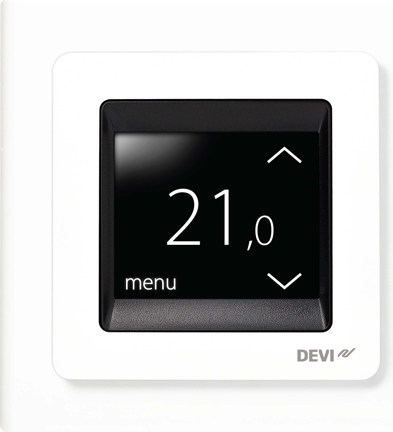 Danfoss UP-Uhrenthermostat 16A 230V devireg Touch m.Rahm