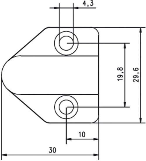 Assa Abloy effeff Kabelübergang f. Türrahmen 18cm 10318--------00