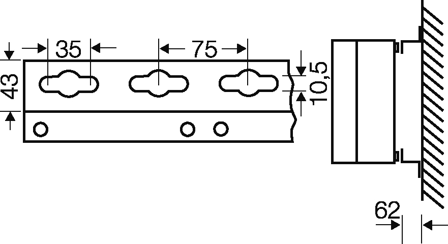 Hensel Montageschiene  Mi MS 2