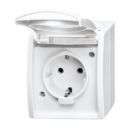 Busch-Jaeger Schuko-Steckdose mit Klappdeckel 20 EW-54