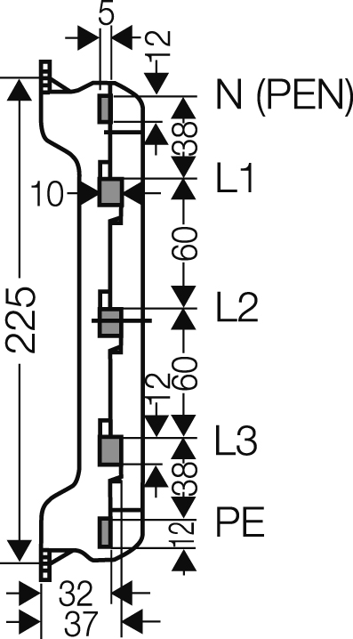 Hensel Sammelschienenträger  Mi ST 25