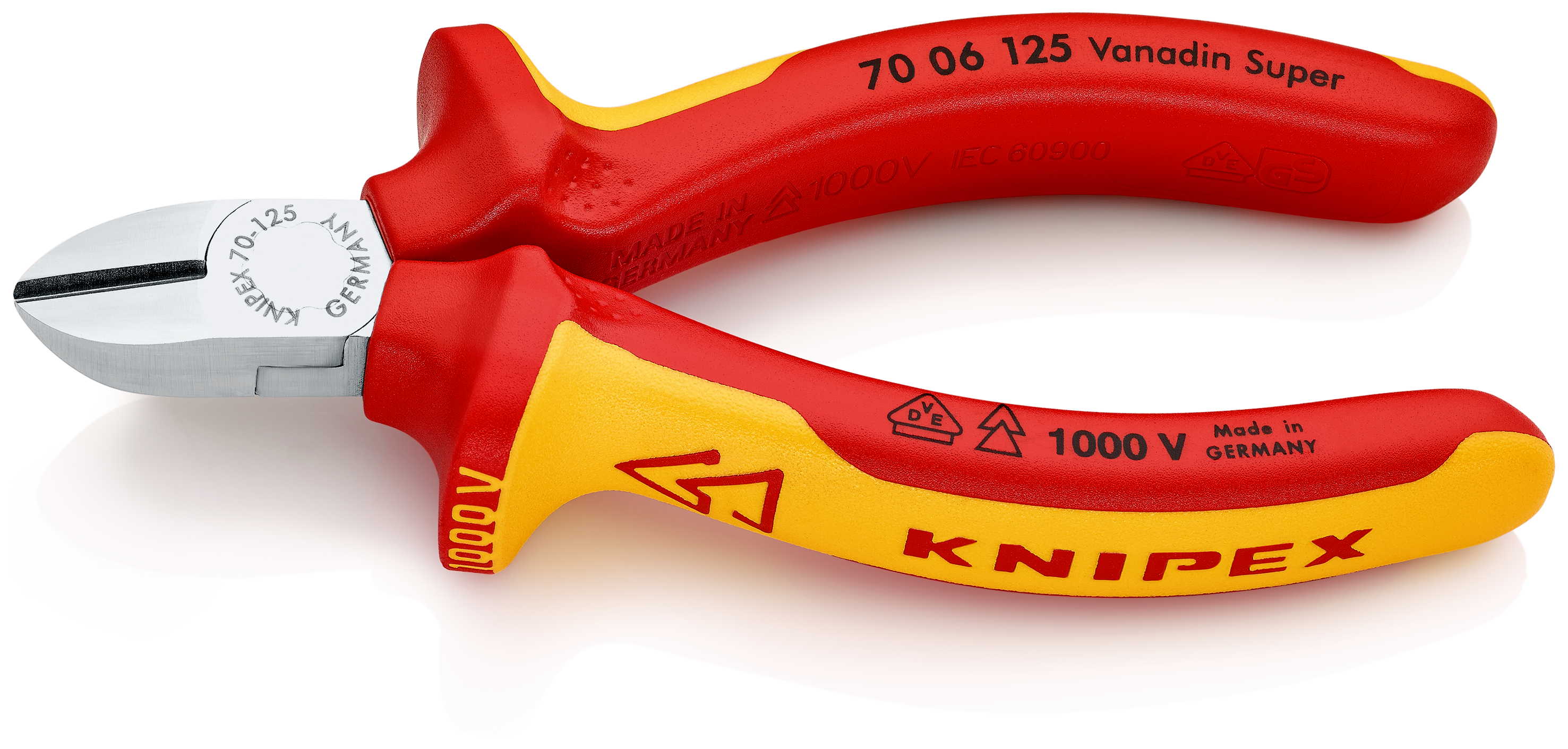 Knipex-Werk Seitenschneider isoliert, 125mm 70 06 125