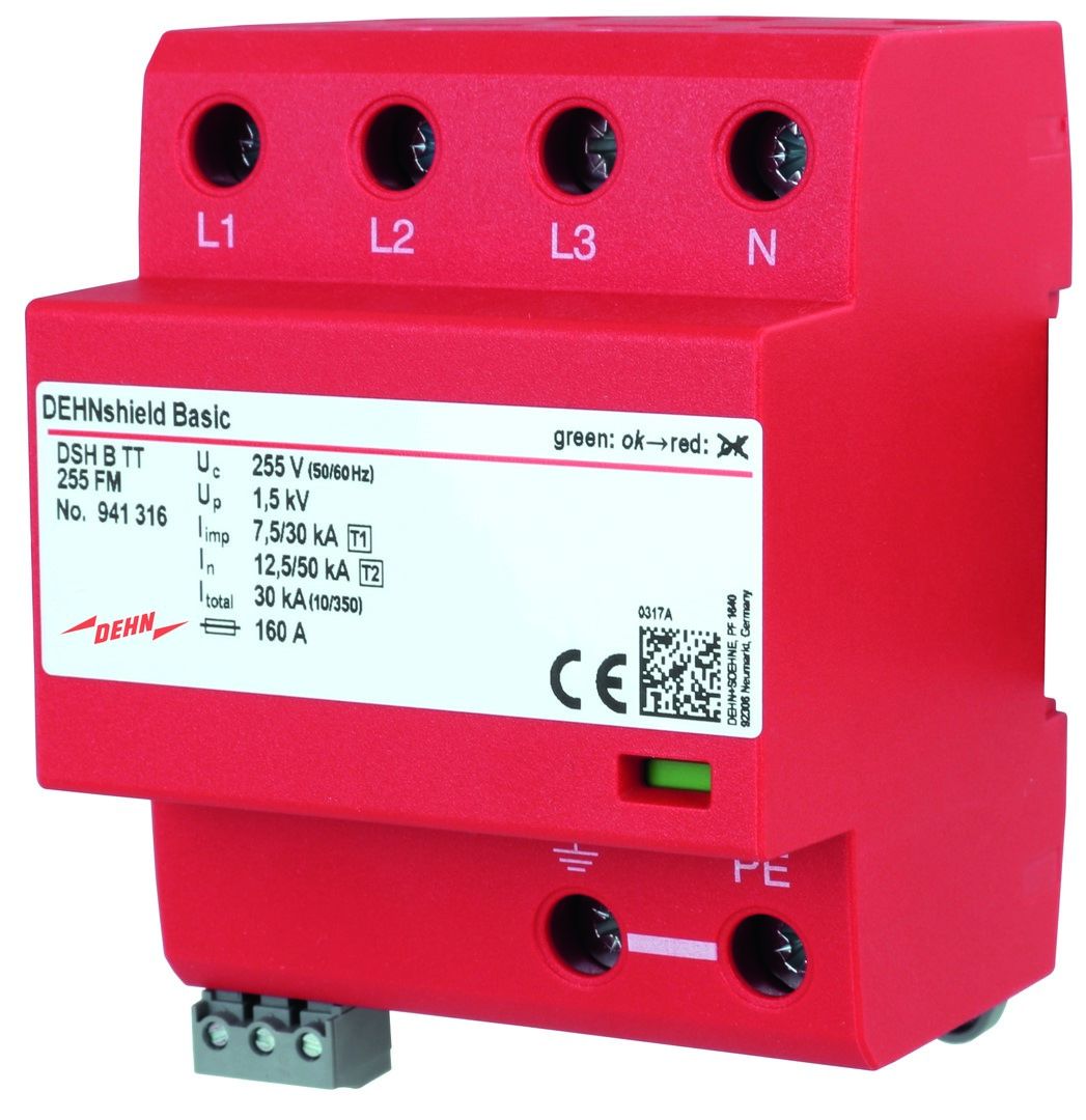 DEHN Anwendungsoptim.Kombi-Abl. TT und TN-S-Systeme DSH B TT 255 FM