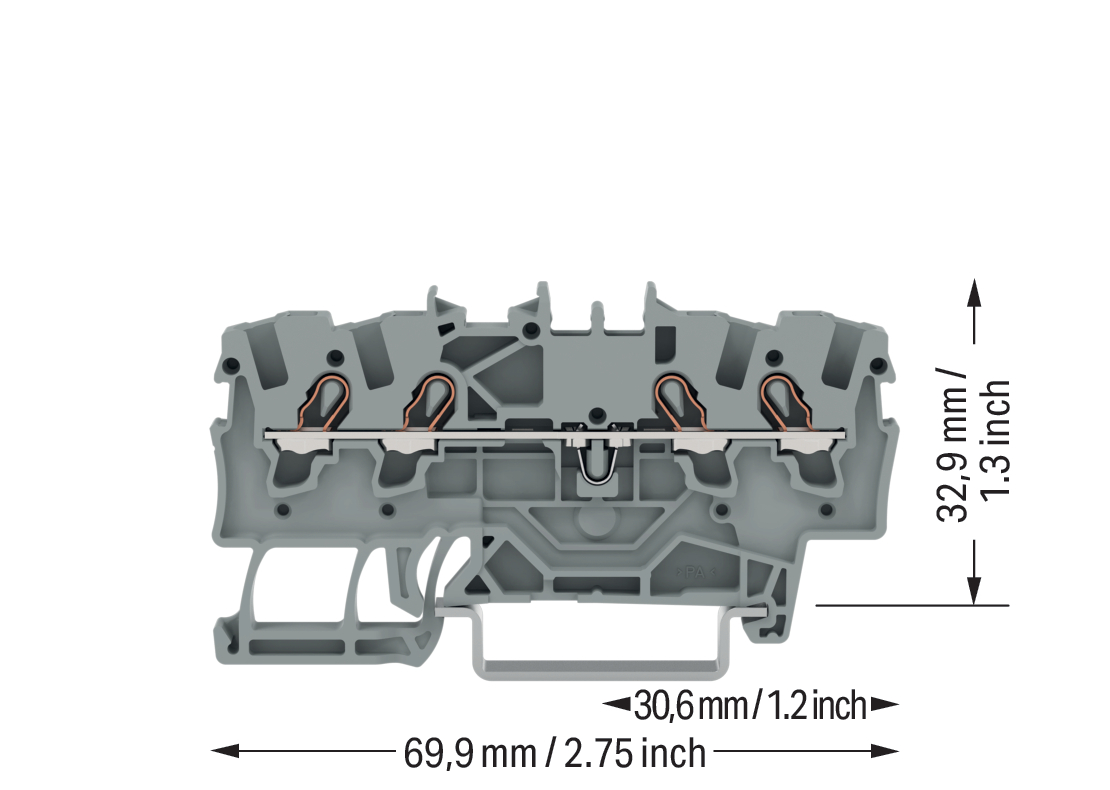 WAGO GmbH & Co. KG Durchgangsklemme 4-Leiter, TS 35 2001-1401 WAGO GmbH & Co. KG Durchgangsklemme 4-Leiter, TS 35 2001-1401