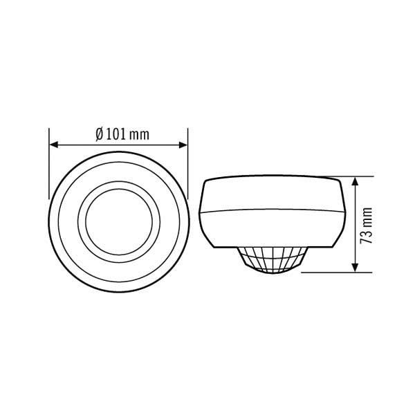 ESYLUX ESYLUX Decken-Präsenzmelder 360° fernbedienbar PD 360i/24 BASIC SMB
