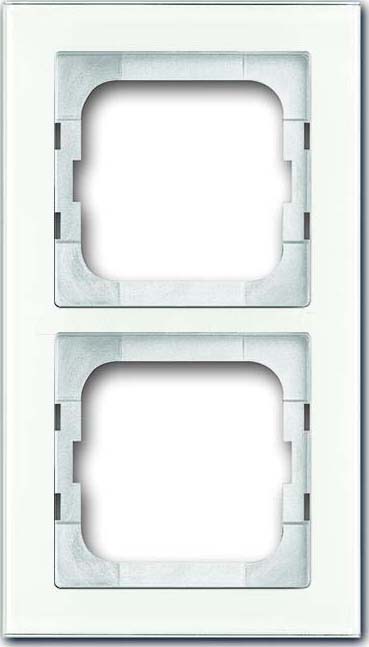 Busch-Jaeger Rahmen 2-fach weißglas 1722-280