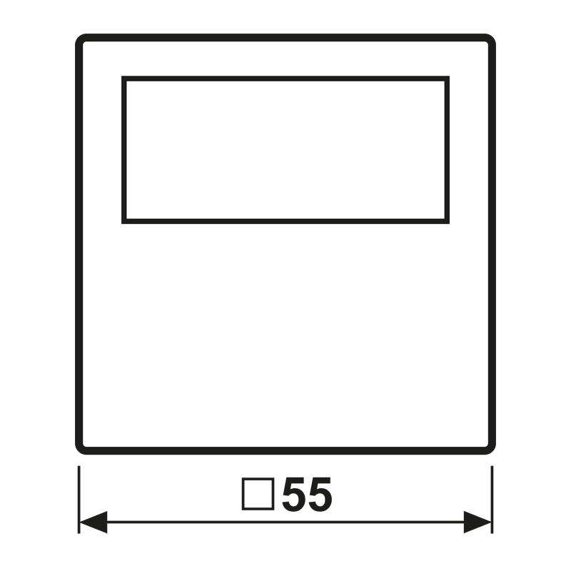 Jung Timer Standard, Display Echtglasfront A 1750 D WW