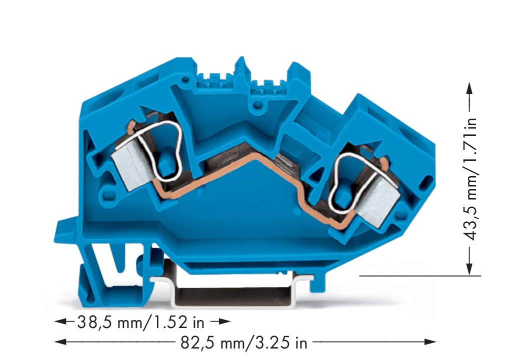 WAGO GmbH & Co. KG Durchgangsklemme 0,2-10mmq blau 784-604