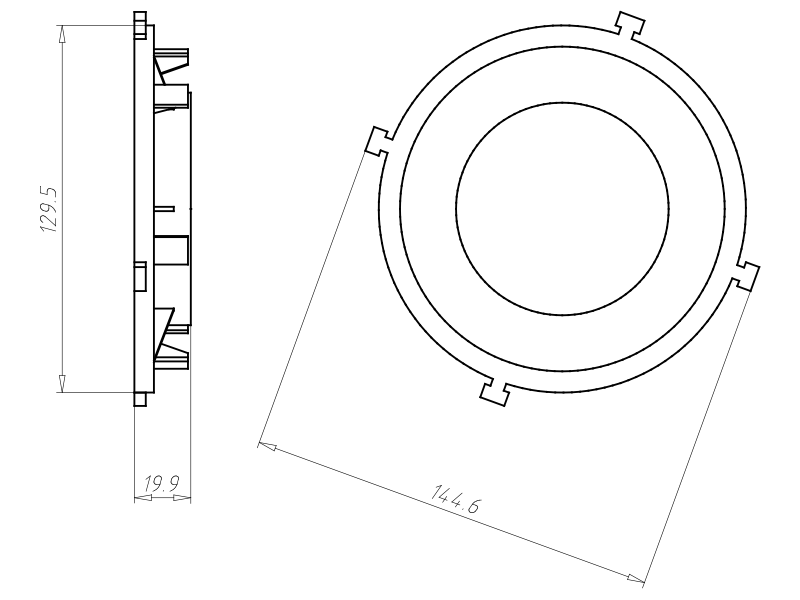 Kaiser Frontteil HaloX 100 DA 75 für Ortbeton 1281-02